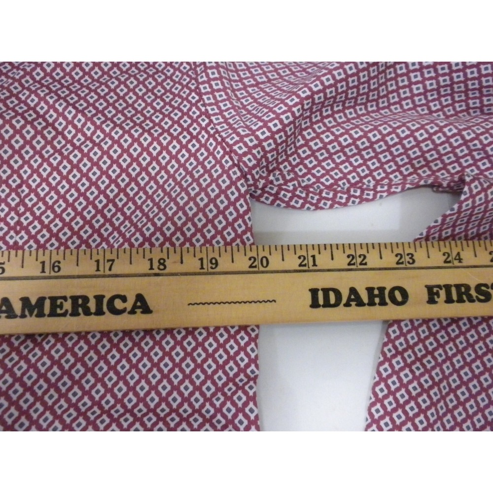 Ted Baker London Dress‎ Shirt Size 4 L Red Geometric Button Up Long Sleeve Cuffs - Picture 10 of 14